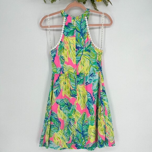 Lilly Pulitzer Kinley Dress 00 Pink Sunset Local Flavor Tropical Resort Preppy - Picture 4 of 8